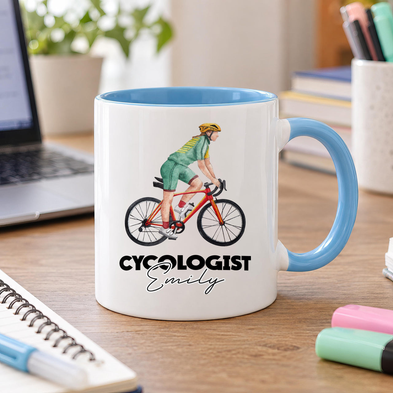Personalised Cycologist Cyclist Ceramic Mug - detail 10
