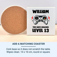 Personalised Level Up Gamer Ceramic Mug - detail 3