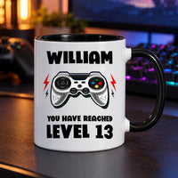 Personalised Level Up Gamer Ceramic Mug - detail 7