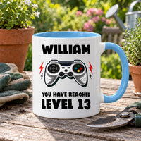 Personalised Level Up Gamer Ceramic Mug - detail 10