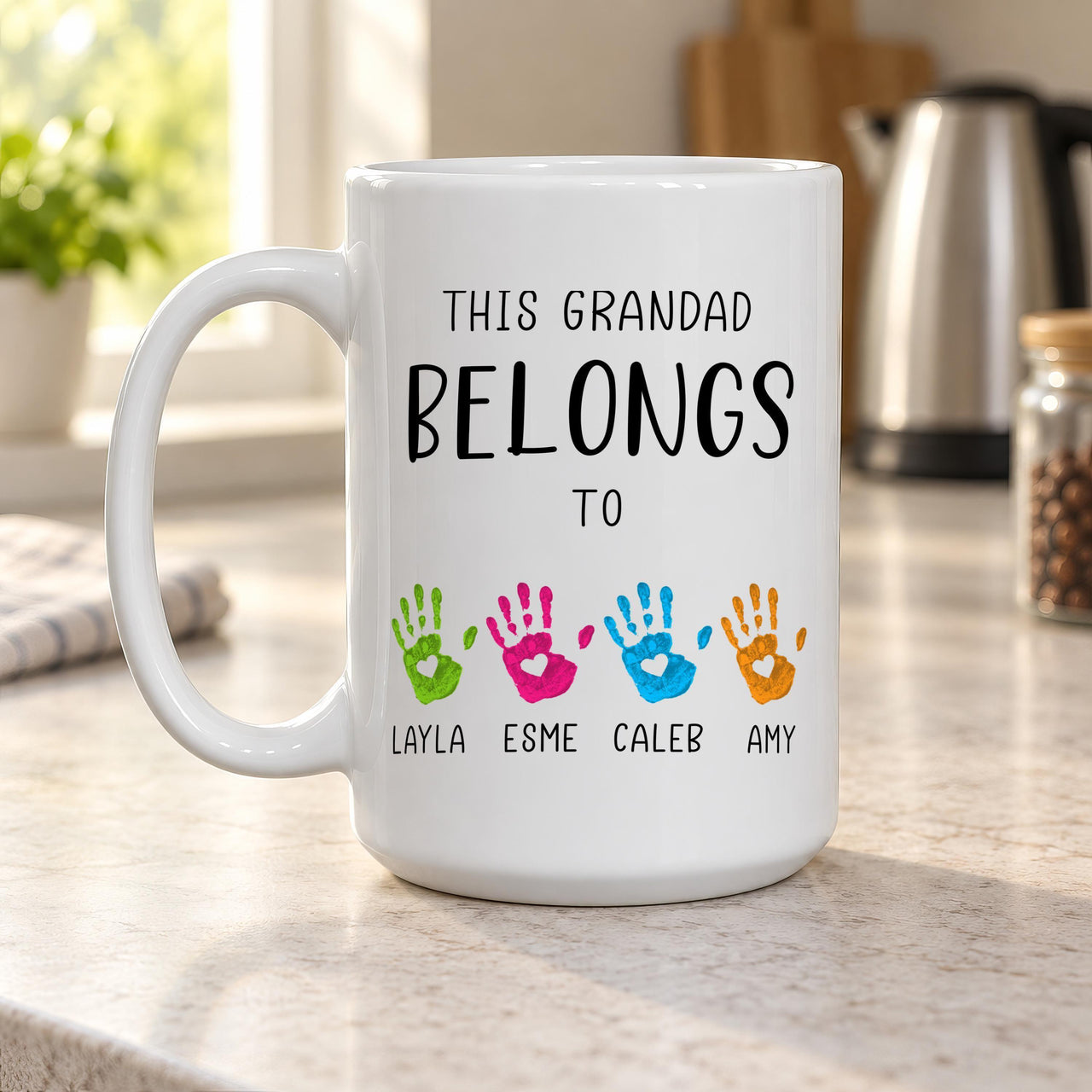 Personalised Grandad Handprint Ceramic Mug - detail 13
