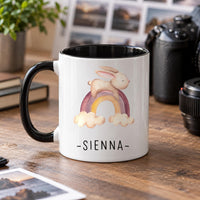Personalised Bunny on Rainbow Ceramic Mug - detail 6