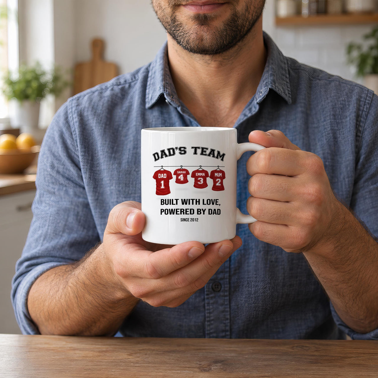 Personalised Dad's Team Ceramic Mug - detail 6