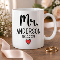 Personalised New Mrs Ceramic Mug - lifestyle