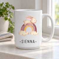 Personalised Bunny on Rainbow Ceramic Mug - detail 12