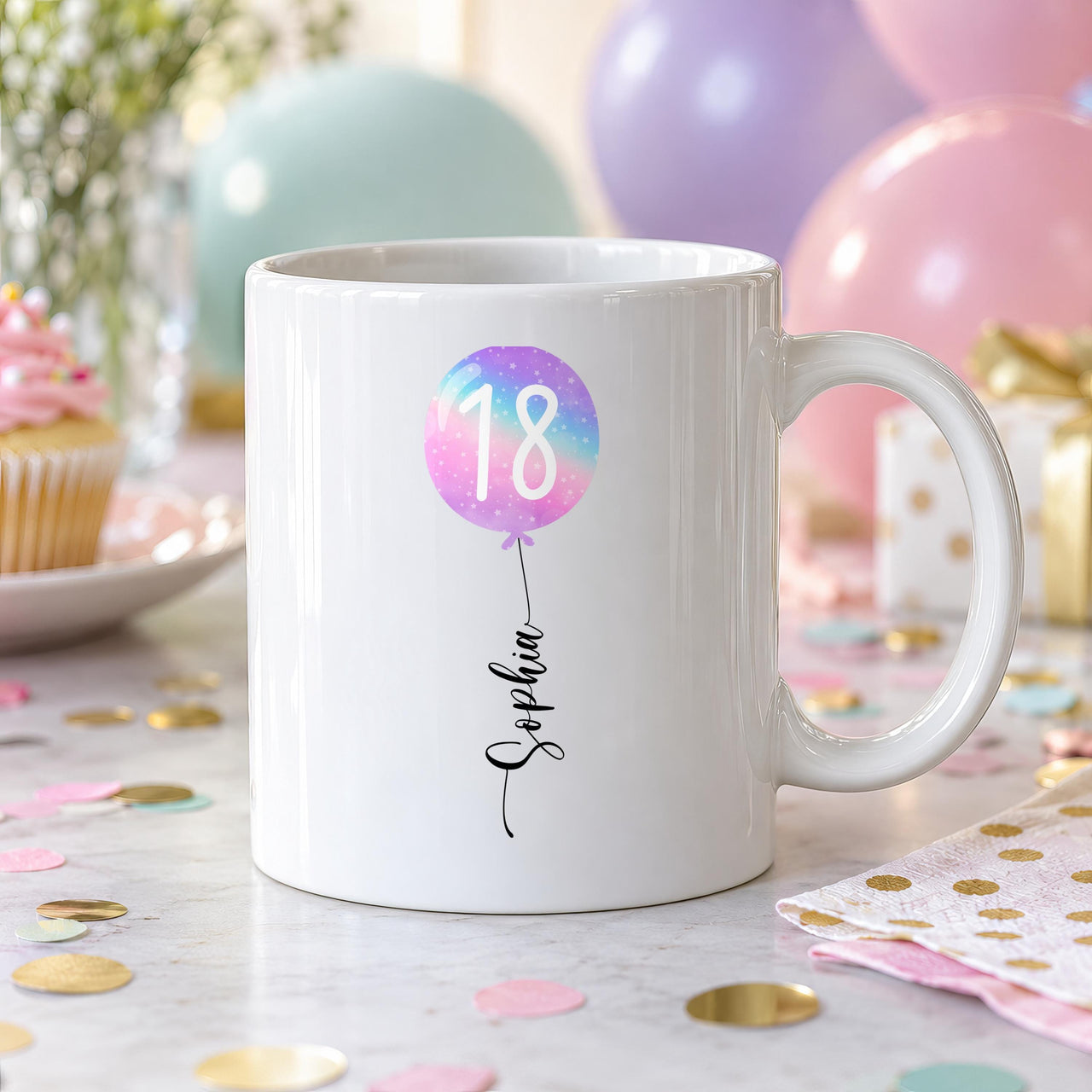 Personalised 18th Birthday Ceramic Mug - lifestyle