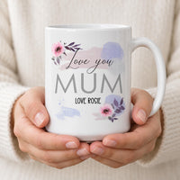 Personalised Love You Mum Watercolour Ceramic Mug - detail 13