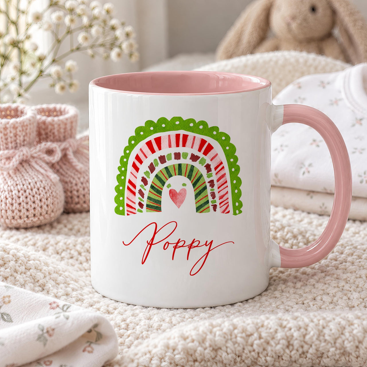 Personalised Christmas Rainbow Ceramic Mug - detail 9