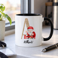 Personalised Christmas Glitter Initial Ceramic Mug - detail 7