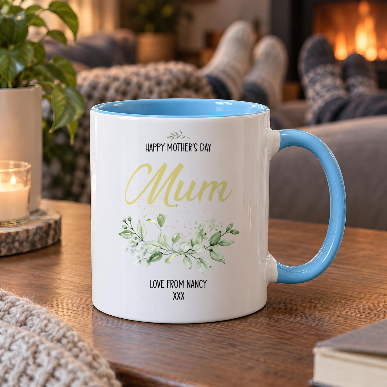 Personalised Happy Mothers Day Botanical Ceramic Mug - detail 10