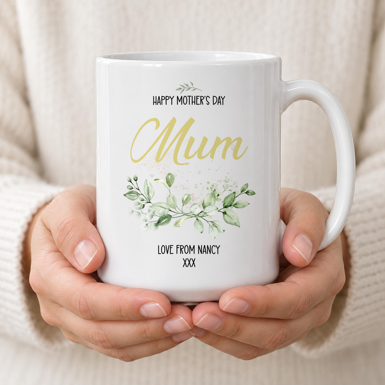 Personalised Happy Mothers Day Botanical Ceramic Mug - detail 13