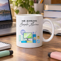 Personalised Computer Science Teacher Ceramic Mug - lifestyle