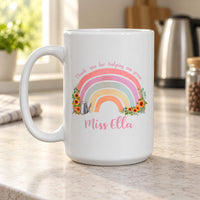 Personalised Rainbow Teacher Ceramic Mug - detail 13
