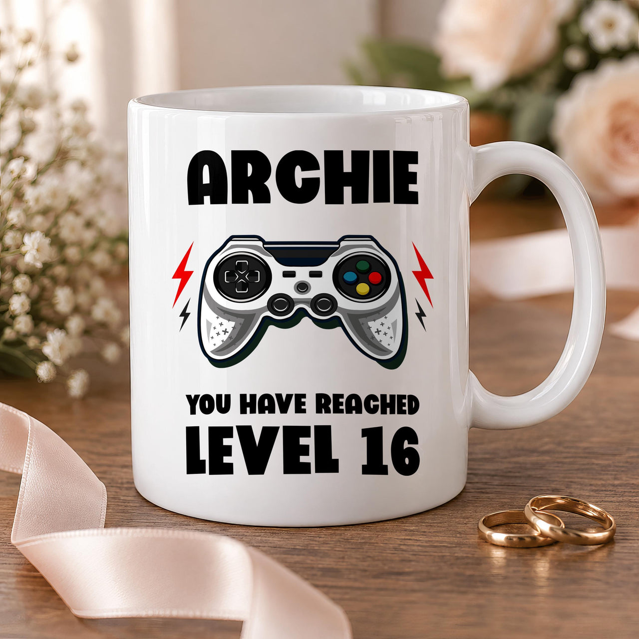 Personalised Level 16 Gamer Ceramic Mug - detail 6
