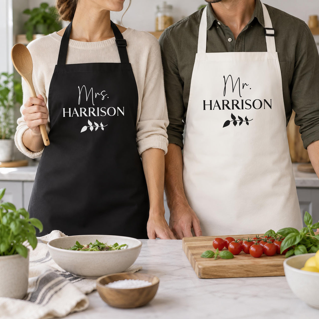 Personalised Mr or Mrs Apron