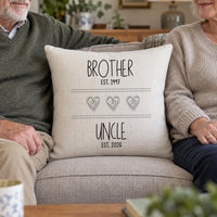 Personalised Brother and Uncle Cushion