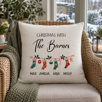 Personalised Garland Stockings Cushion