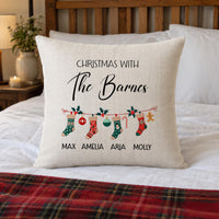 Personalised Garland Stockings Cushion