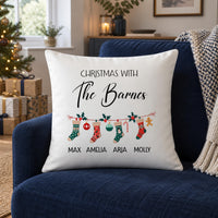 Personalised Garland Stockings Cushion