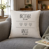 Personalised Brother and Uncle Cushion