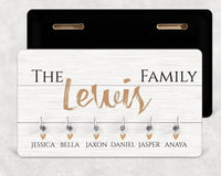 White wood-effect key rack 