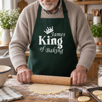 Personalised King Of Baking Apron