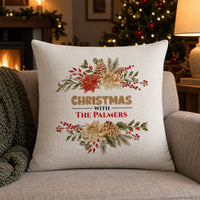 Personalised Family Christmas Cushion