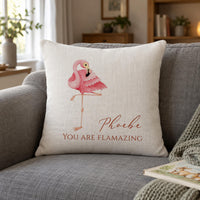 Personalised Flamingo Fun Cushion
