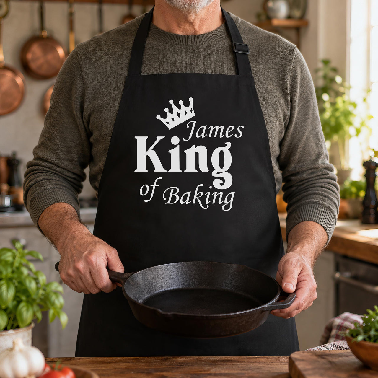 Personalised King Of Baking Apron