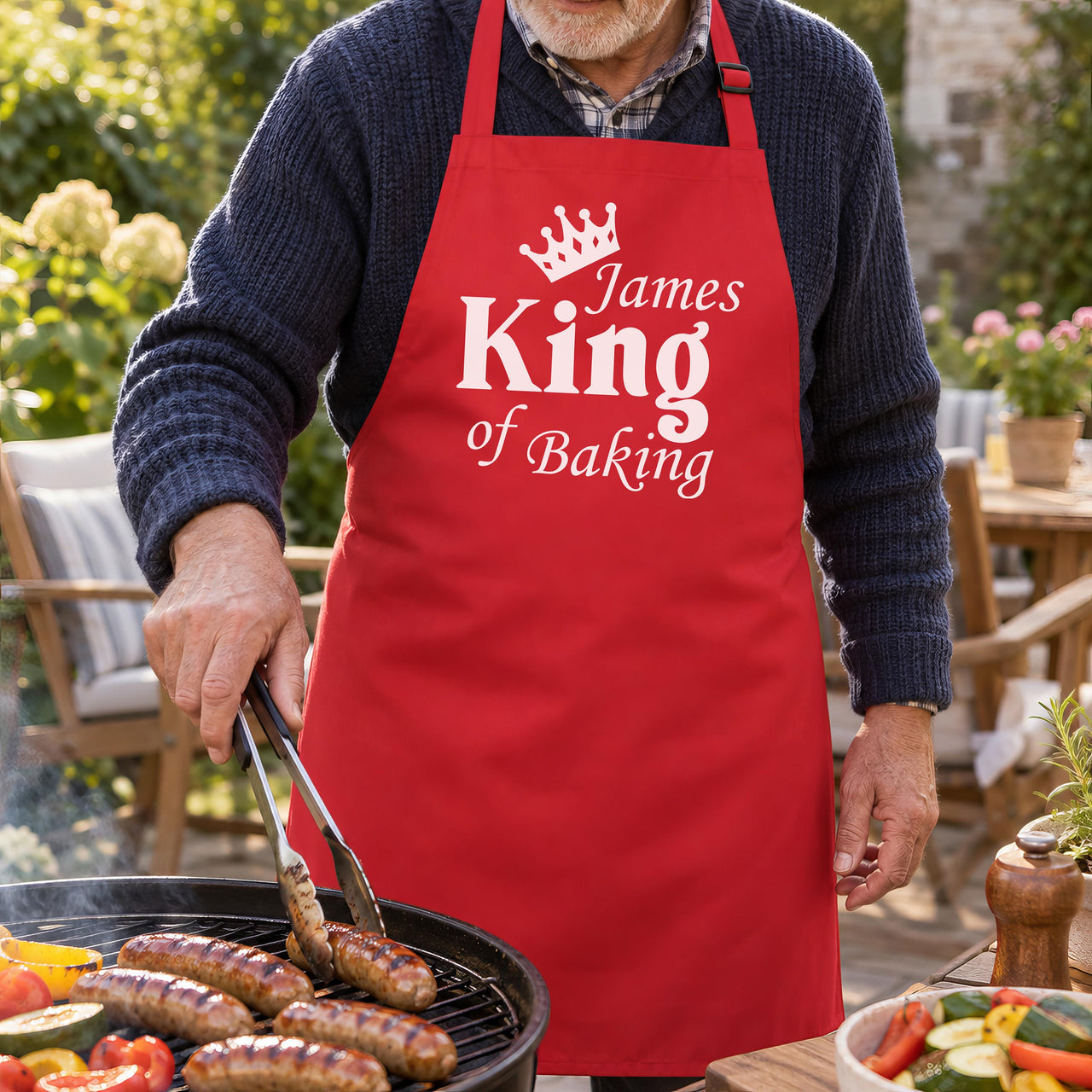 Personalised King Of Baking Apron