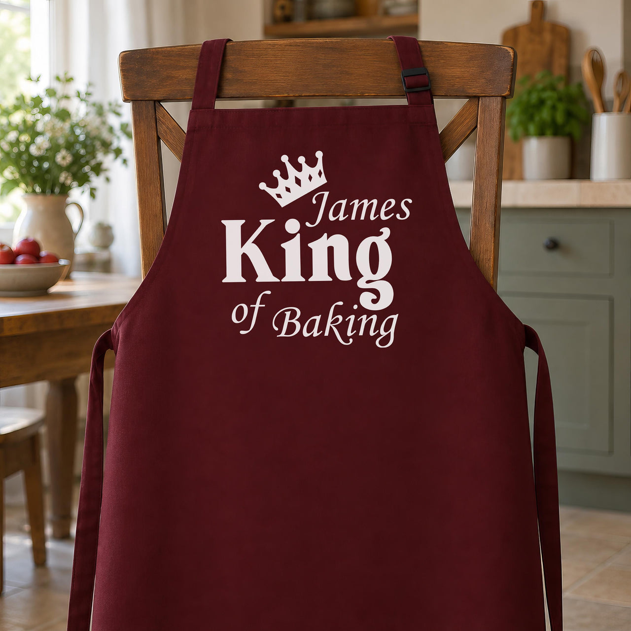Personalised King Of Baking Apron