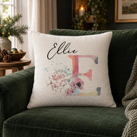 Personalised Floral Cushion Cover