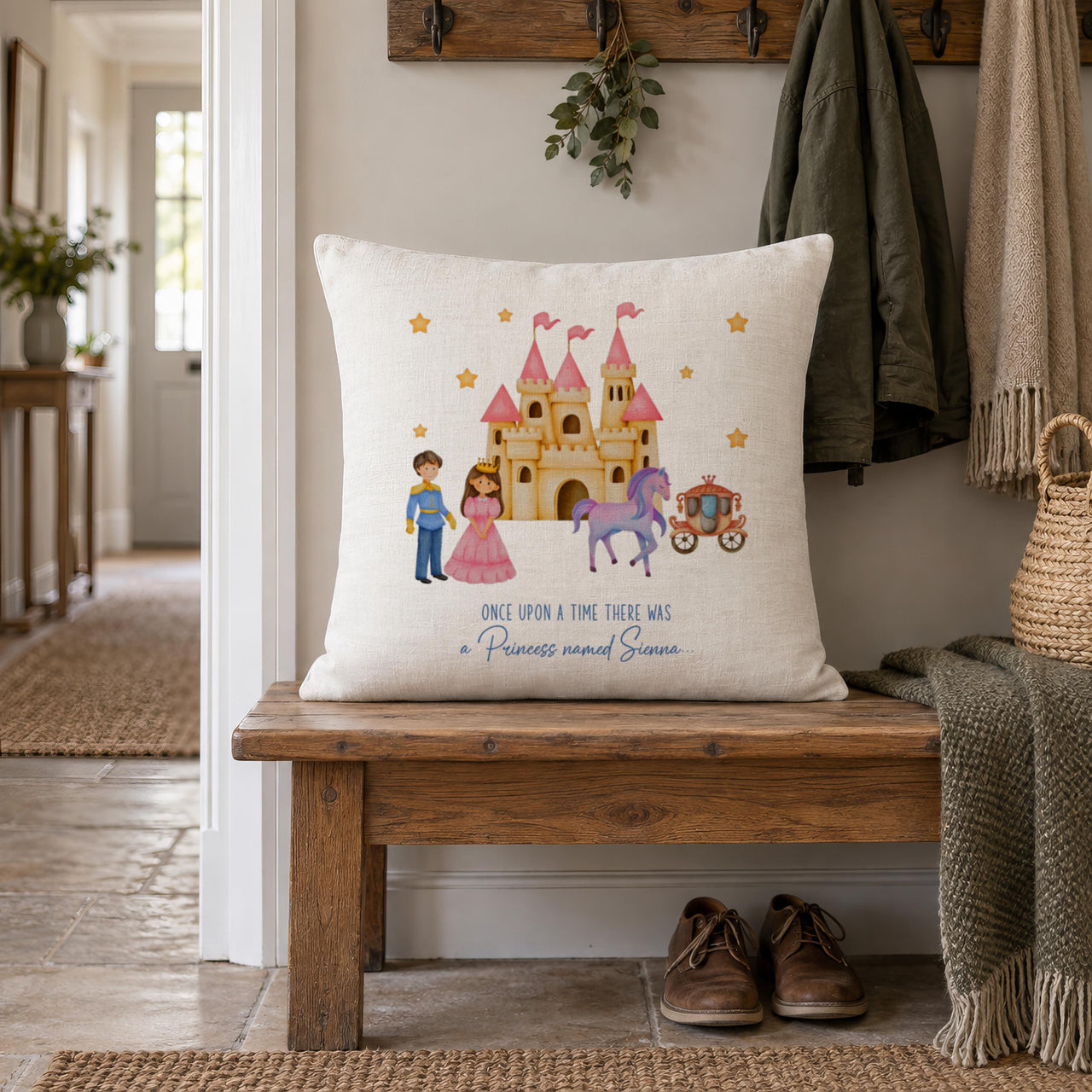 Personalised Princess Castle Cushion