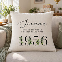 Personalised 70th Birthday Cushion