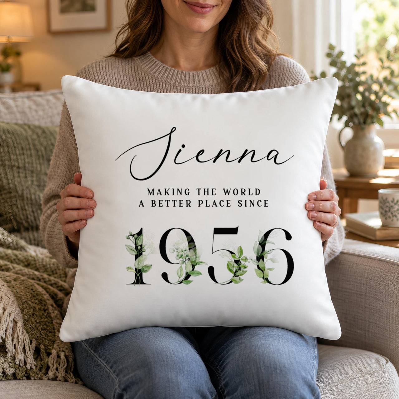 Personalised 70th Birthday Cushion