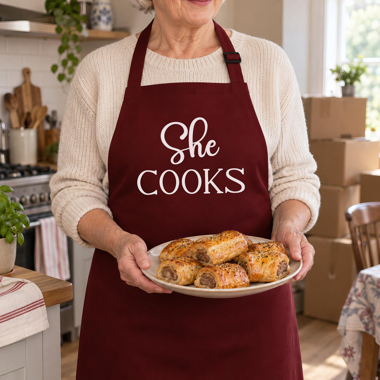 She Cooks Apron