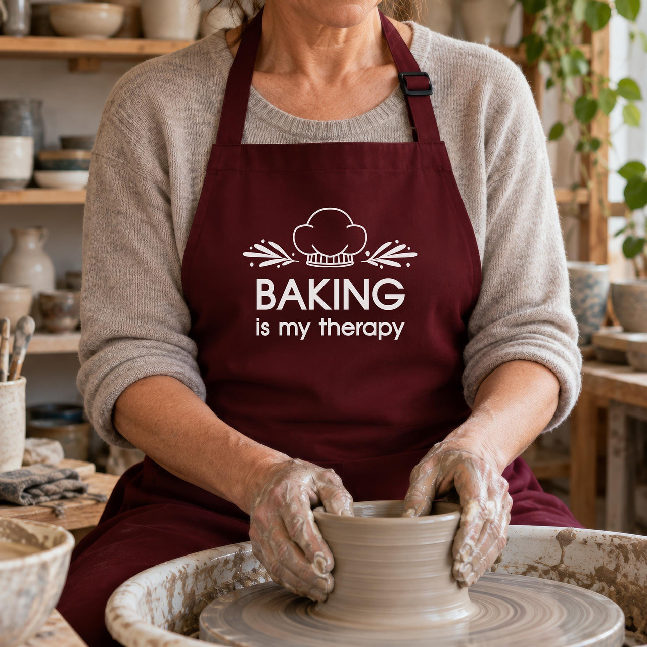 Baking Is My Therapy Apron