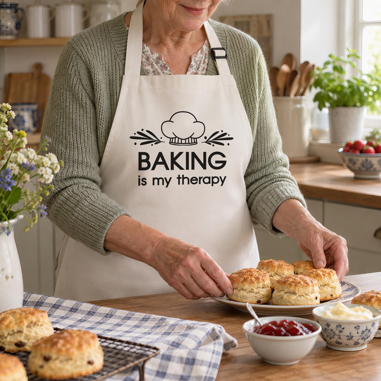 Baking Is My Therapy Apron