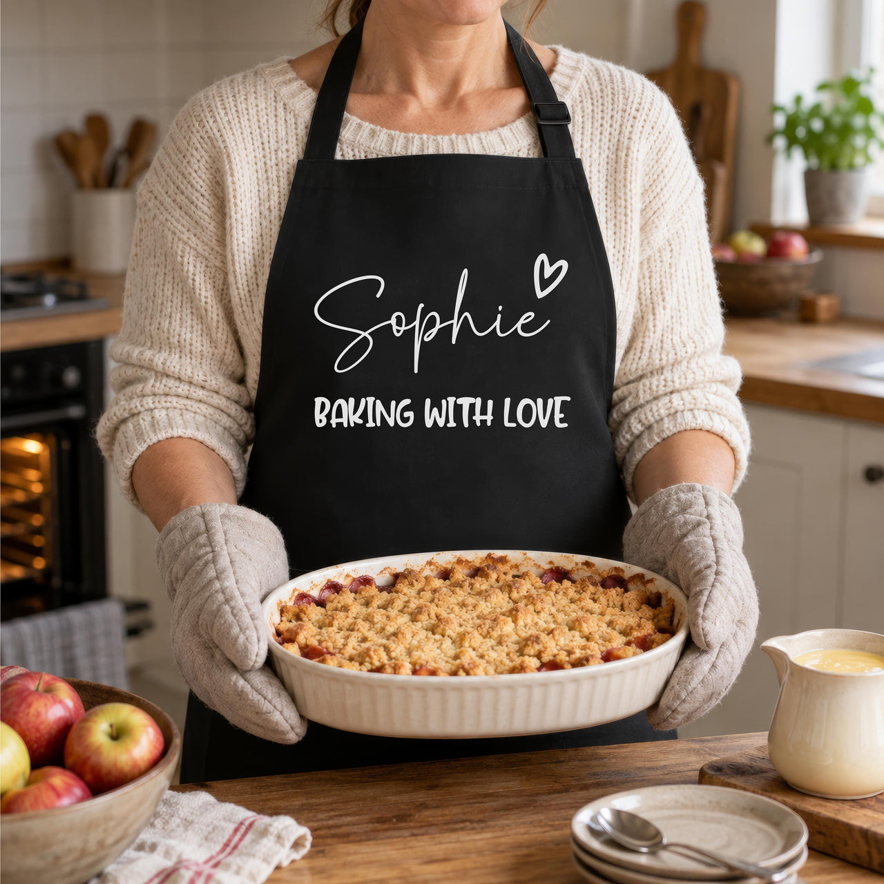 Personalised Baking With Love Apron