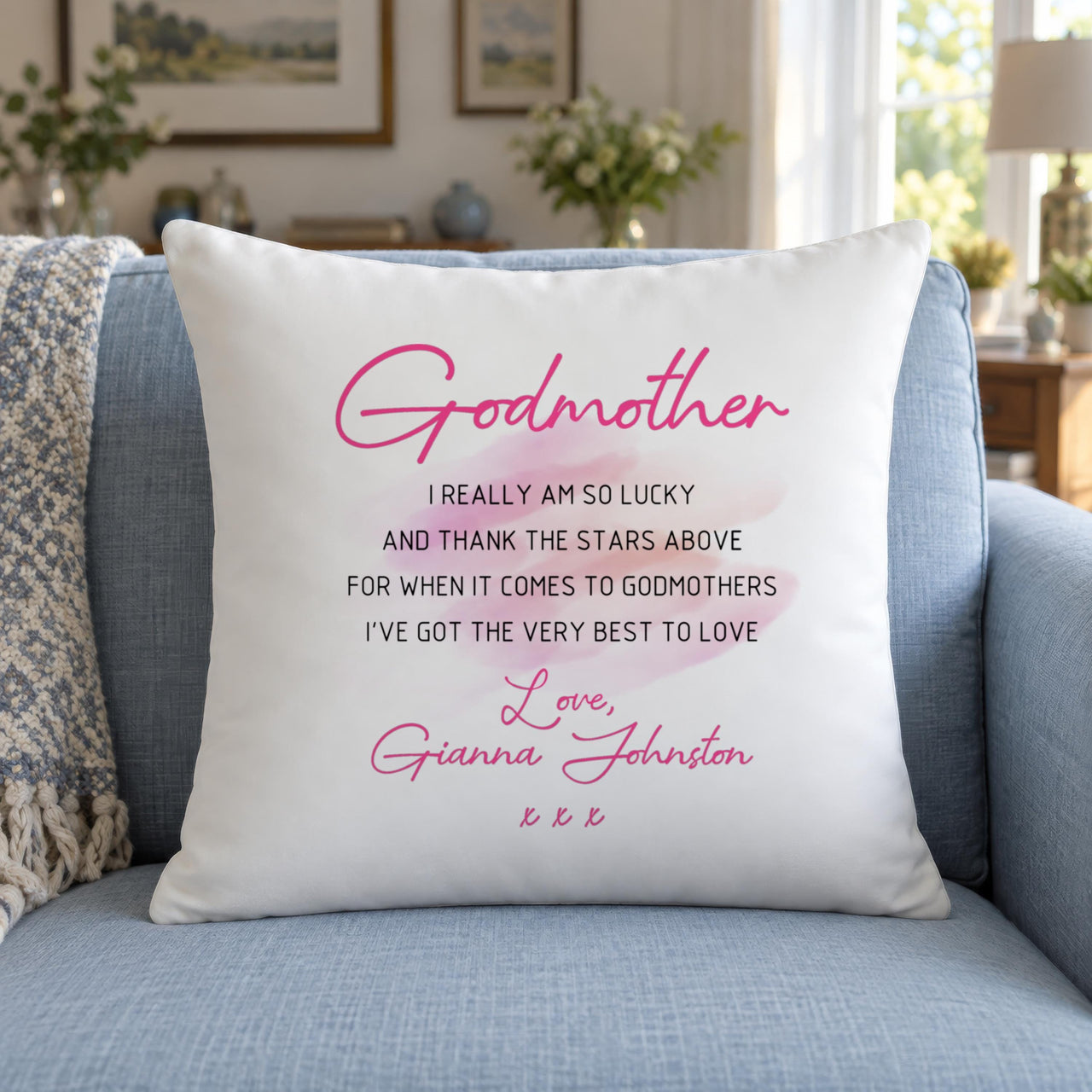 Personalised Godmother Cushion