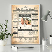 Diamond Anniversary Print: Custom Names and Wedding Year 1965