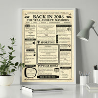 Newspaper style poster 