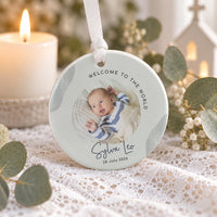 Personalised New Baby Ceramic Ornament - lifestyle