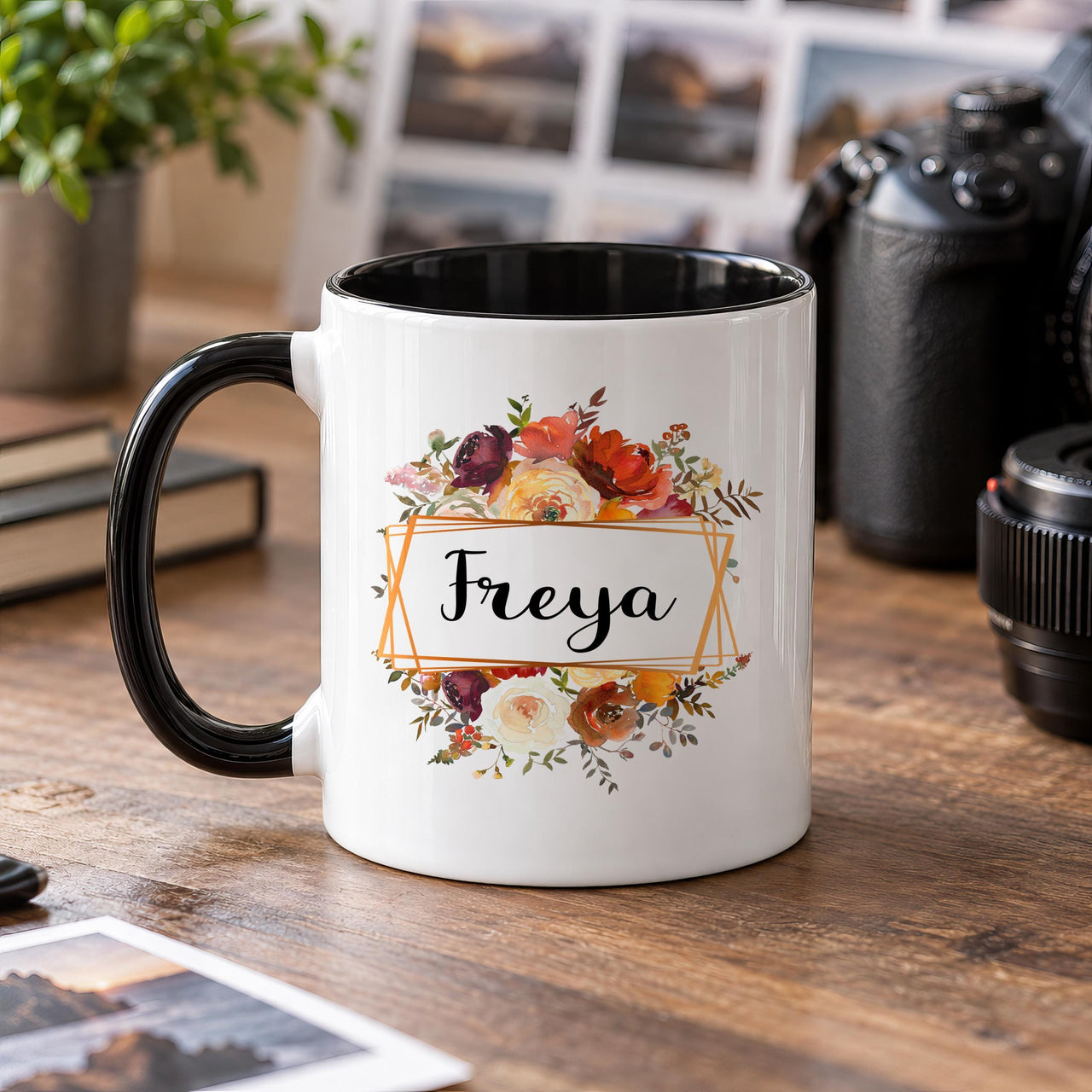 Personalised Autumn Floral Ceramic Mug - detail 7