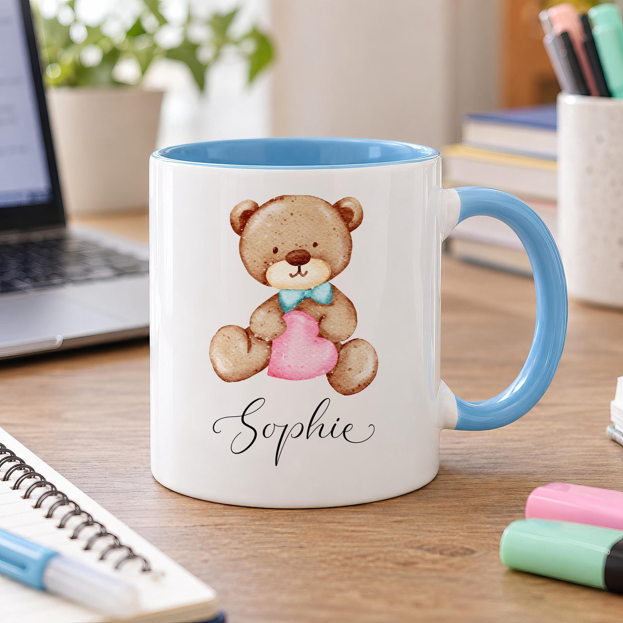 Personalised Bow Tie Bear Ceramic Mug - detail 10