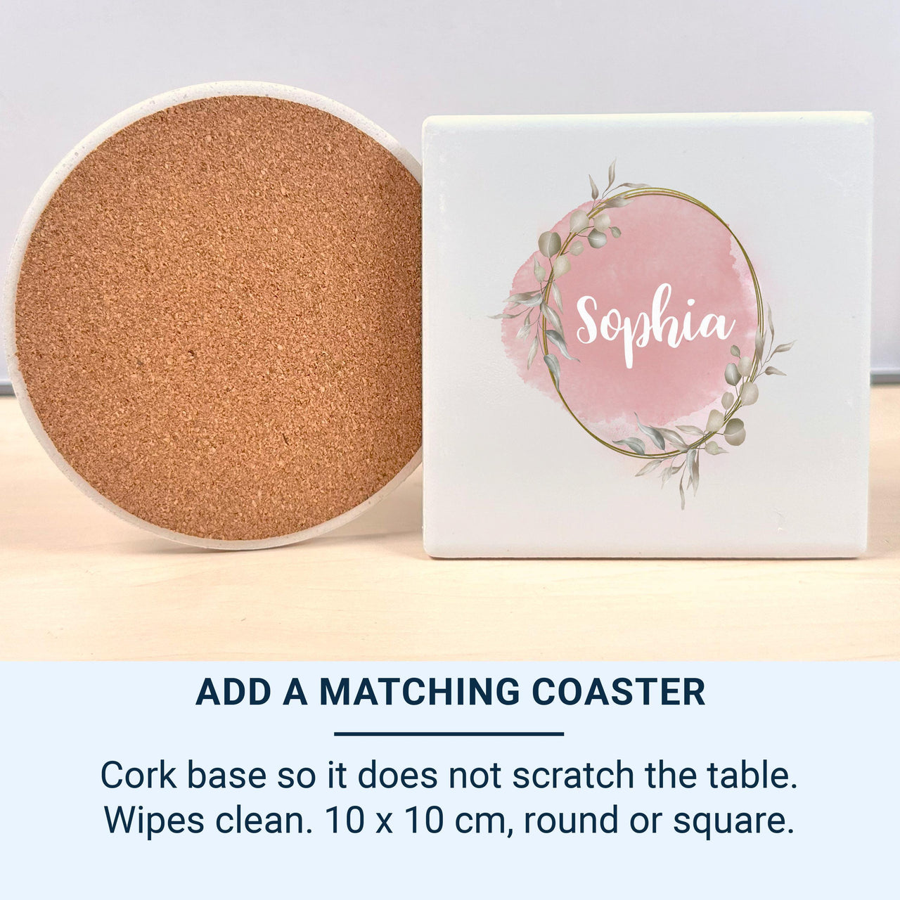Personalised Blush Wreath Ceramic Mug - detail 3