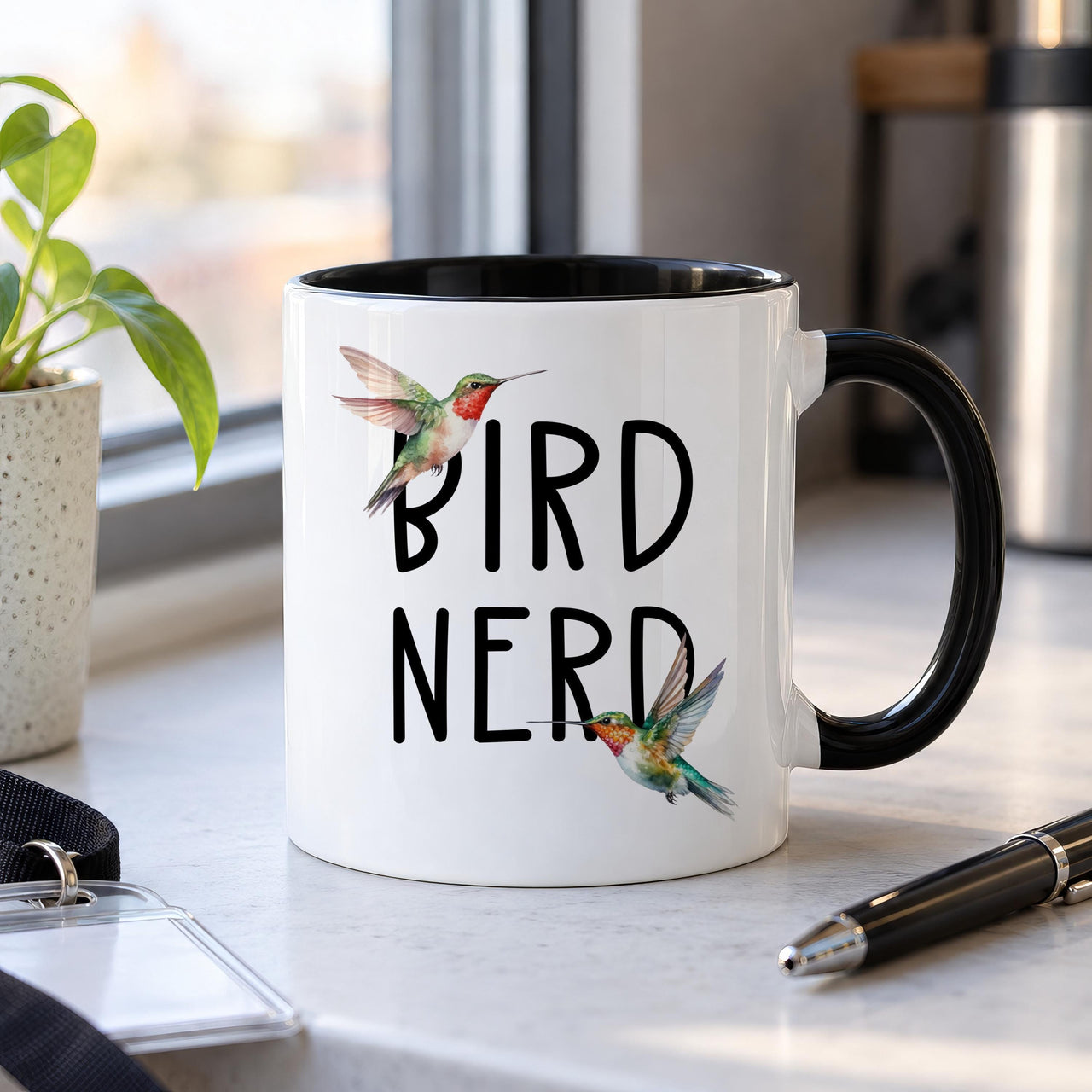 Personalised Hummingbird Bird Nerd Ceramic Mug - detail 7
