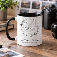 Personalised Line Art Holding Hands Ceramic Mug - detail 7