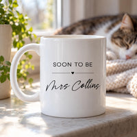 Personalised Engagement Ceramic Mug - lifestyle