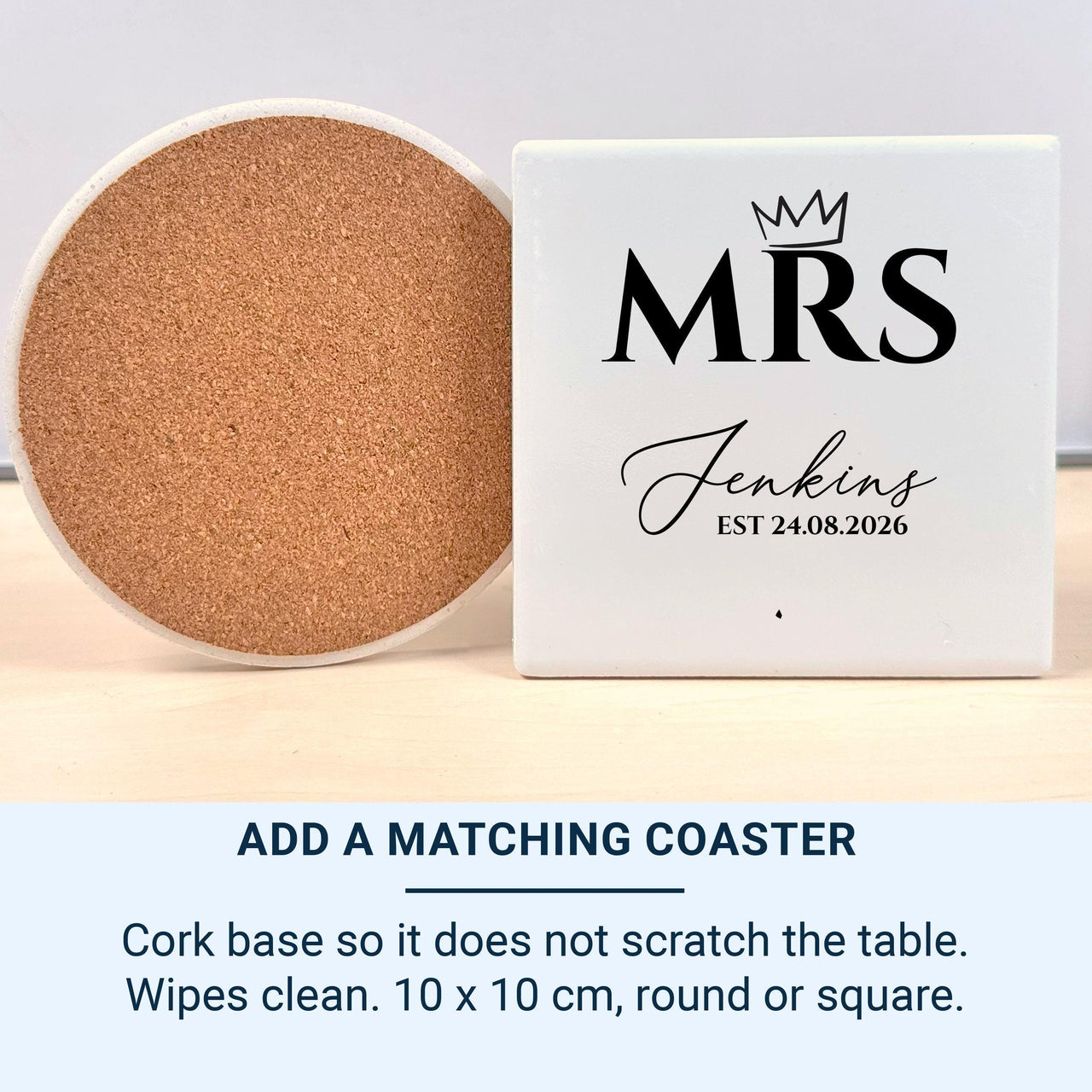 Personalised Mr or Mrs Crown Ceramic Mug - detail 3